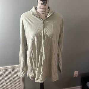 Light Green Quarter-Zip Pullover